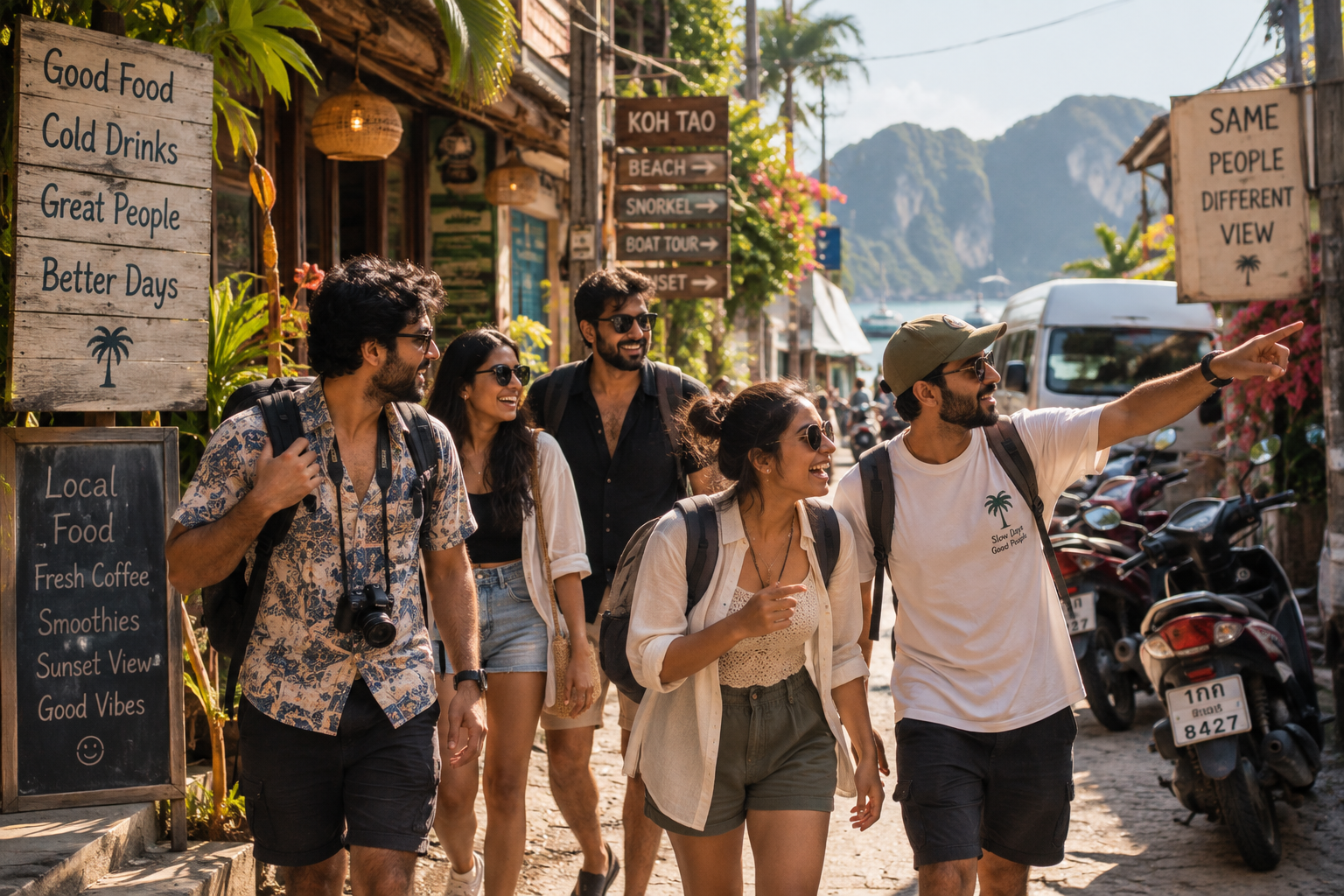 OPEN ENDS group exploring a local street in Thailand
